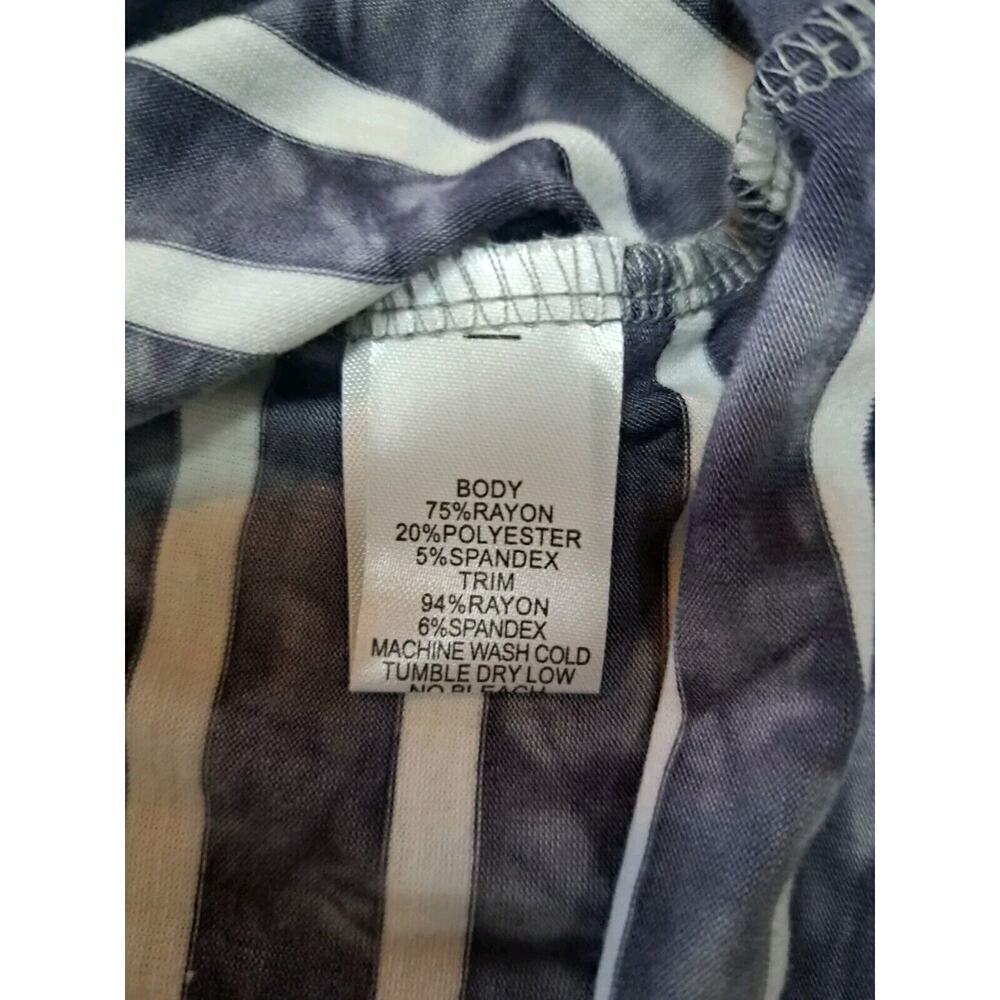 C&C California Women Tunic Hooded Top 3X Navy Coastal Distressed Grunge Cover-up - Picture 7 of 10